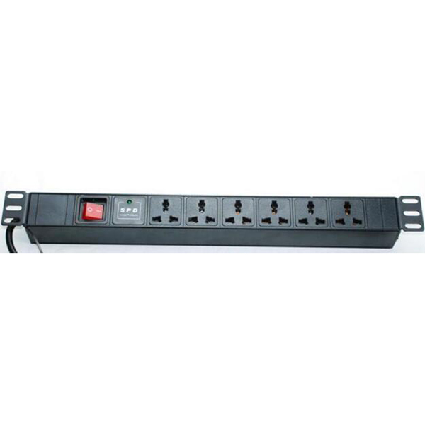 MD-P05  6 位 10A 萬(wàn)用孔+防雷 PDU